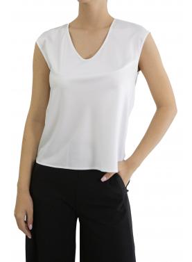 Top monocolour con scollo a U Imperial